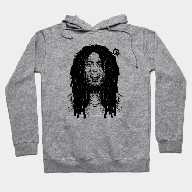 marley bob vintage hand drawing Hoodie by ROCKHOPPER